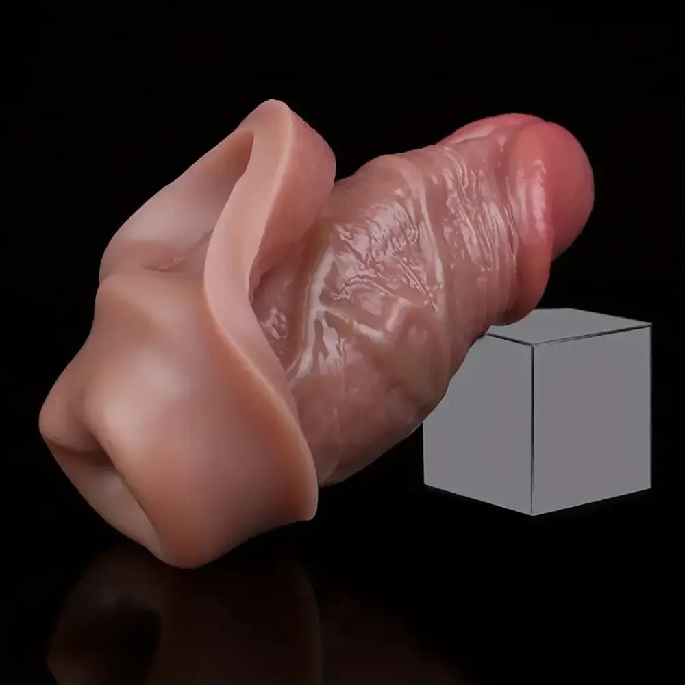 Hollow Dildo Sleeve With Ring - Realistic Silicone Dildo