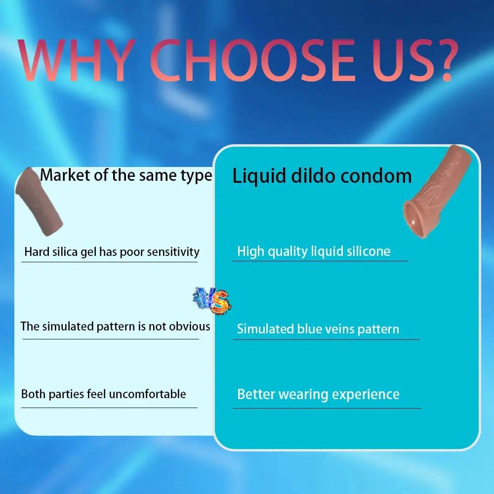 Hollow Realistic Penis Sleeve - Silicone Extension Sleeve