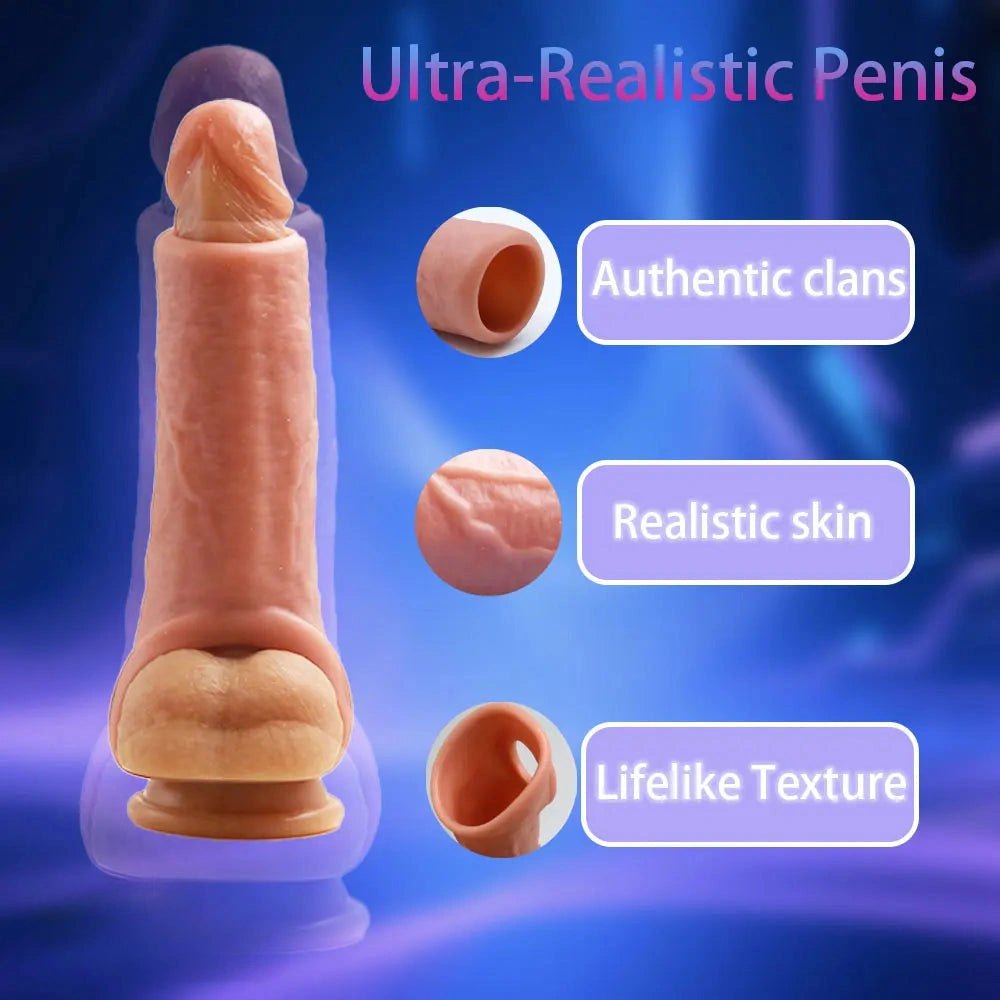 Hollow Realistic Penis Sleeve - Silicone Extension Sleeve