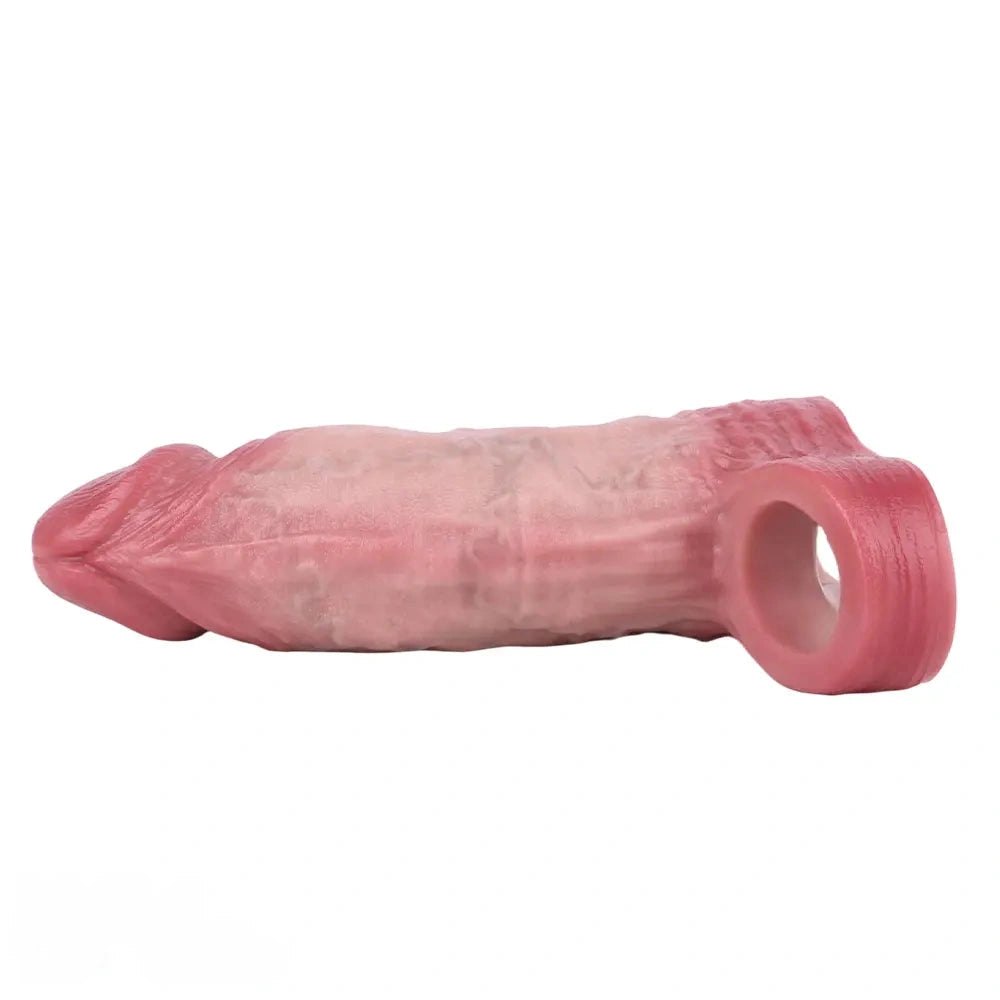 Hollow Silicone Penis Sleeve 6.46in - Realistic Dildo Extender