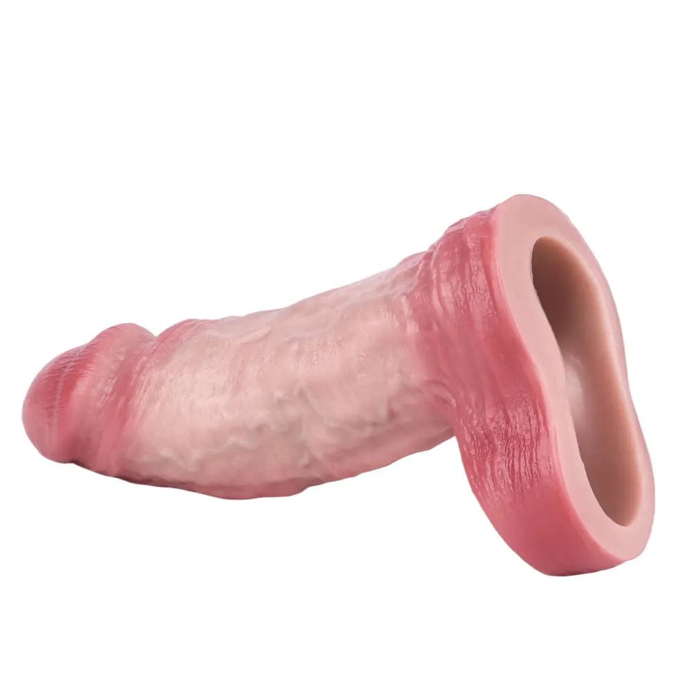 Hollow Silicone Penis Sleeve 6.46in - Realistic Dildo Extender