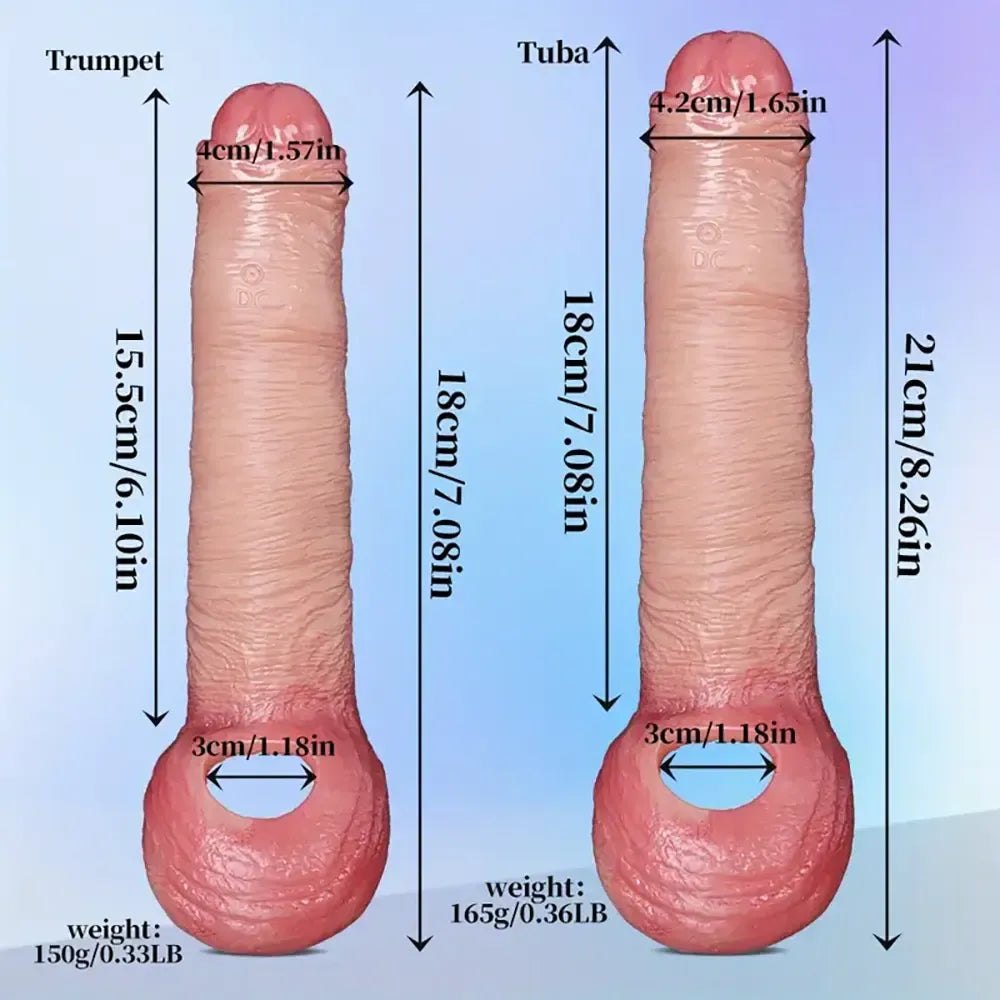 Hollow Sleeve Realistic Dildo - Wearable Silicone Dildo