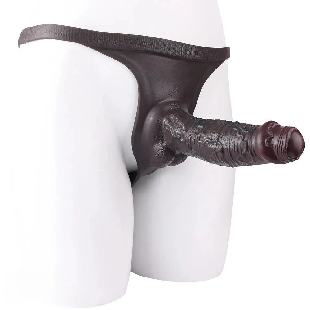 Hollow Strap-On Dildo 7.44in - Wearable Panty Strap On