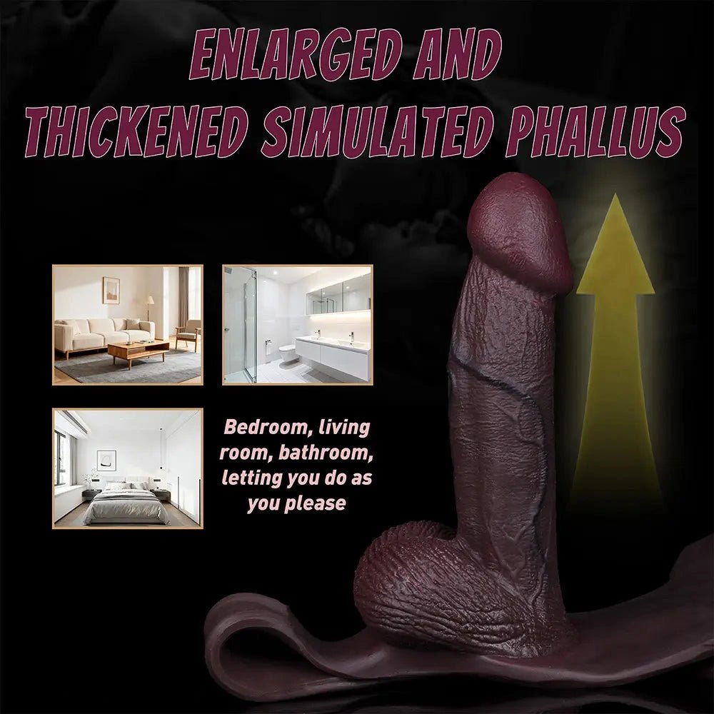 Hollow Strap-On Dildo Coffee 8.46in - strap on dildo
