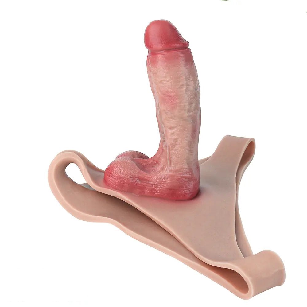 Hollow Strap-On Dildo 7.5 in - Wearable Strap-On Harness