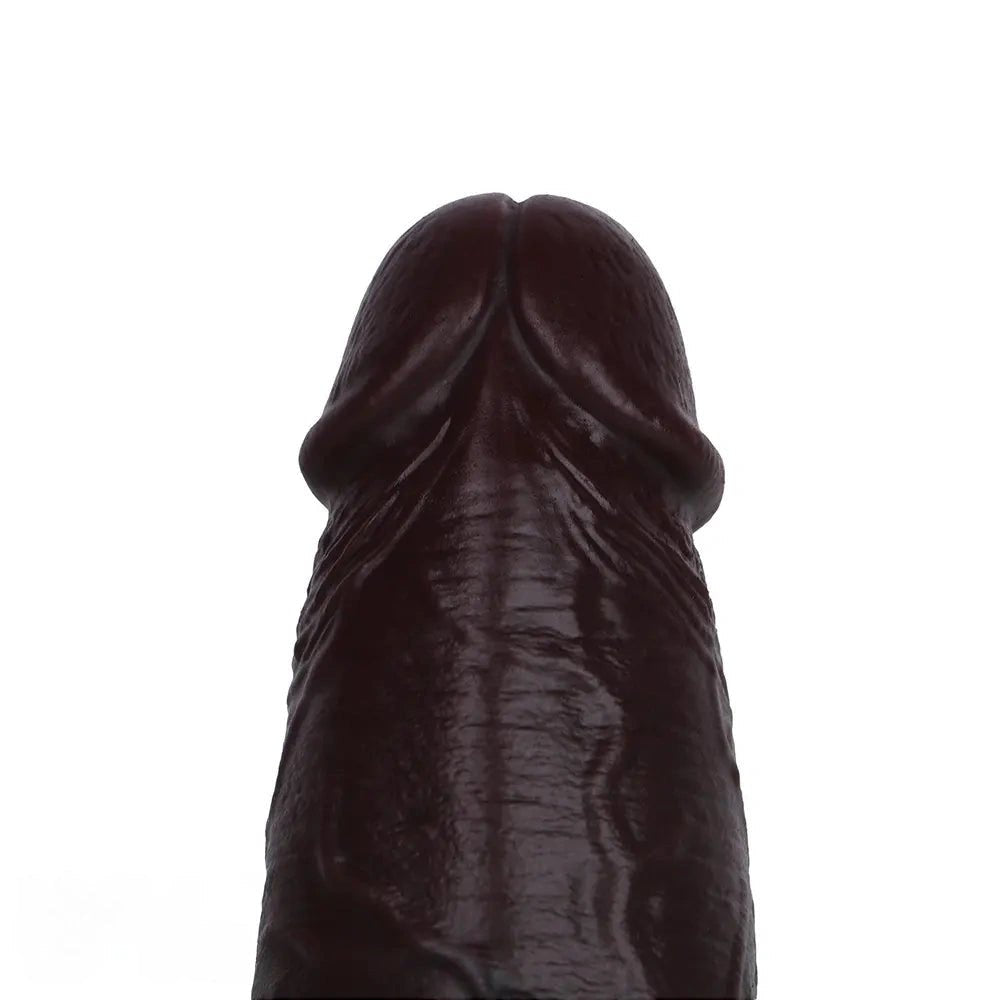 Hollow Strap-On Sleeve - Coffee Silicone Extender 10 in