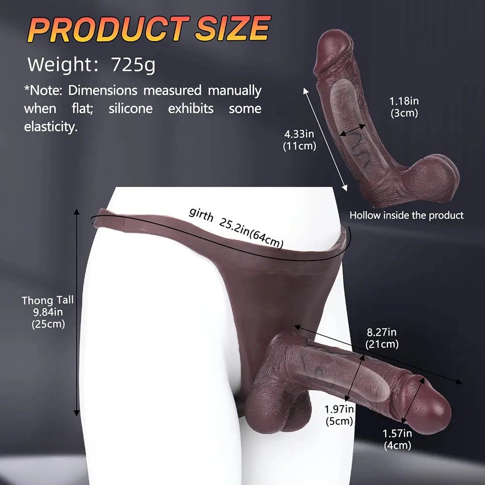 Hollow Strap-On Panty Dildo - Realistic Strap-On Harness