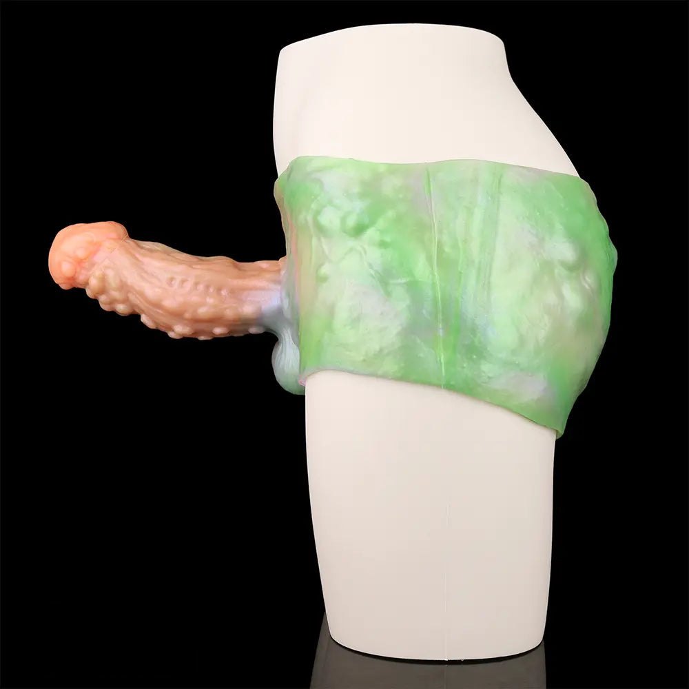 Hollow Strap-On Dildo 7.67 in - Silicone Strap On Harness