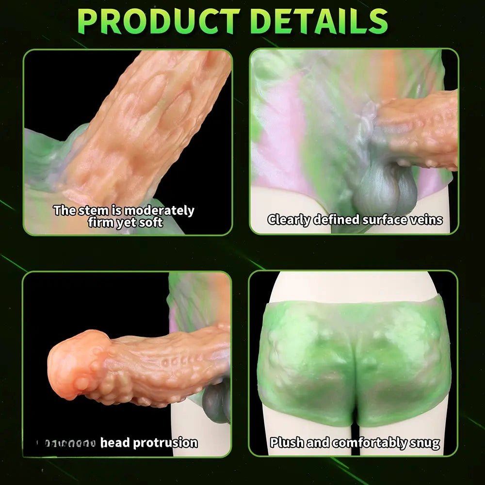 Hollow Strap-On Dildo 7.67 in - Silicone Strap On Harness
