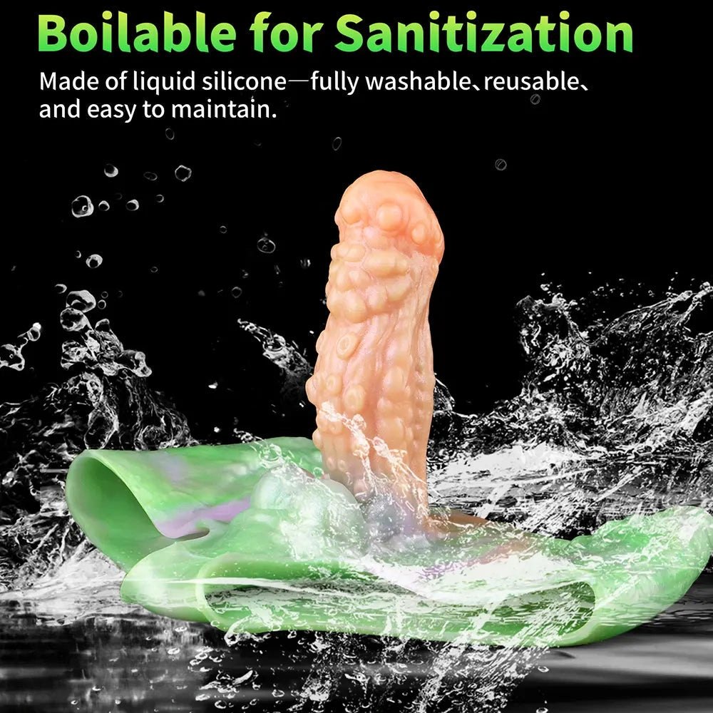 Hollow Strap-On Dildo 7.67 in - Silicone Strap On Harness