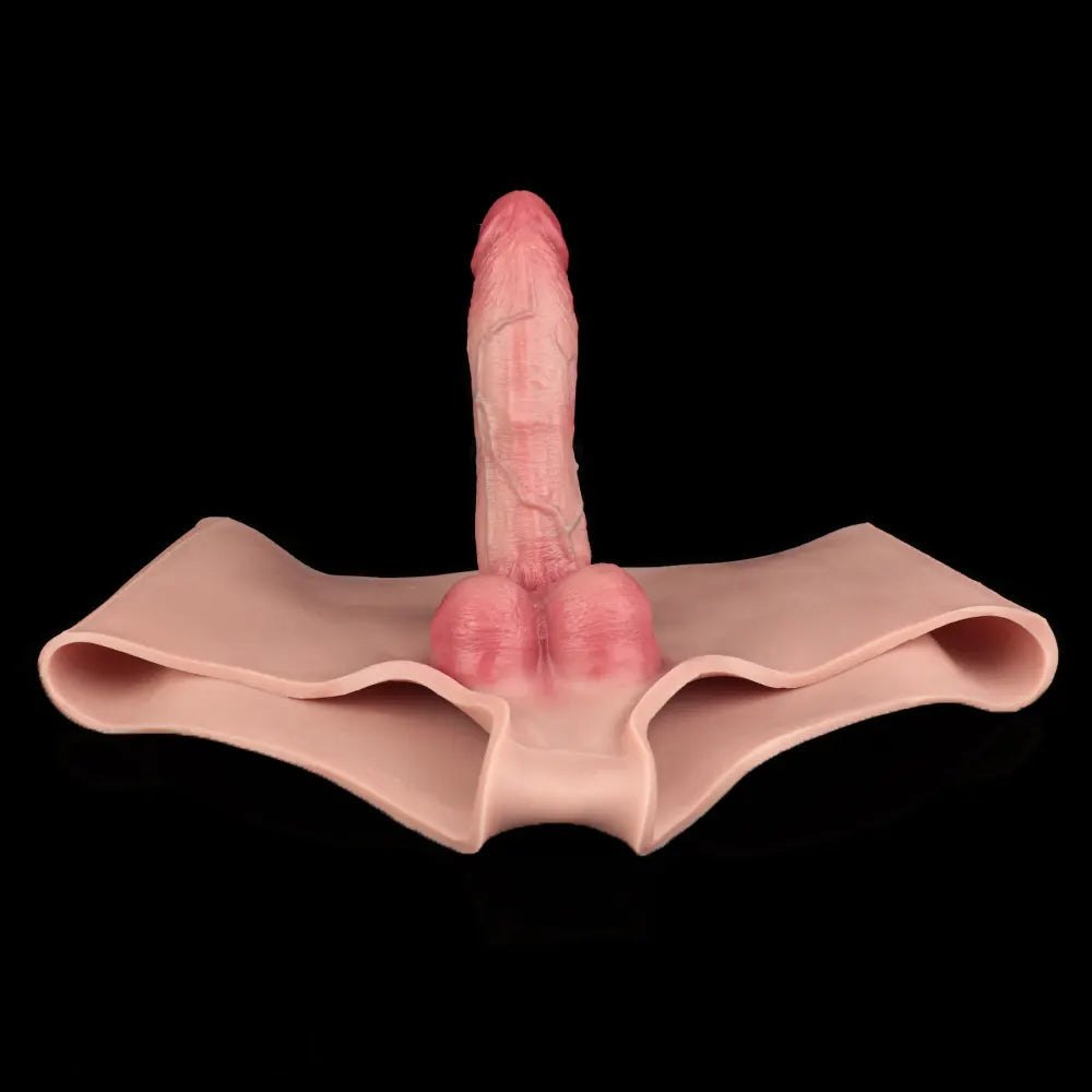 Hollow Strap Dildo Sleeve 6.77 in - Realistic Wearable Dildo