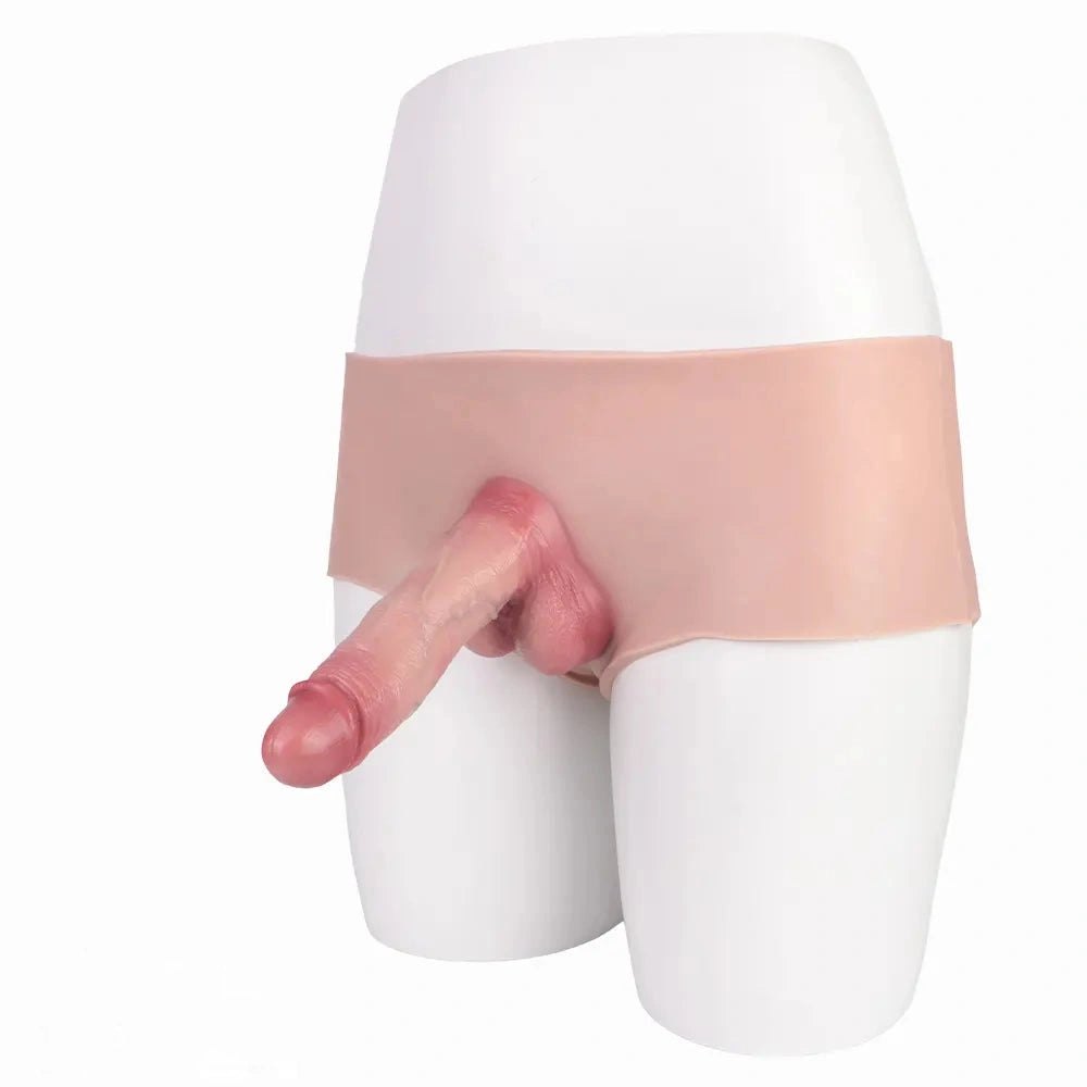 Hollow Strap Dildo Sleeve 6.77 in - Realistic Wearable Dildo