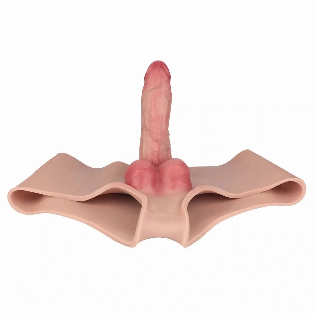 Hollow Strap Dildo Sleeve 6.77 in - Realistic Wearable Dildo