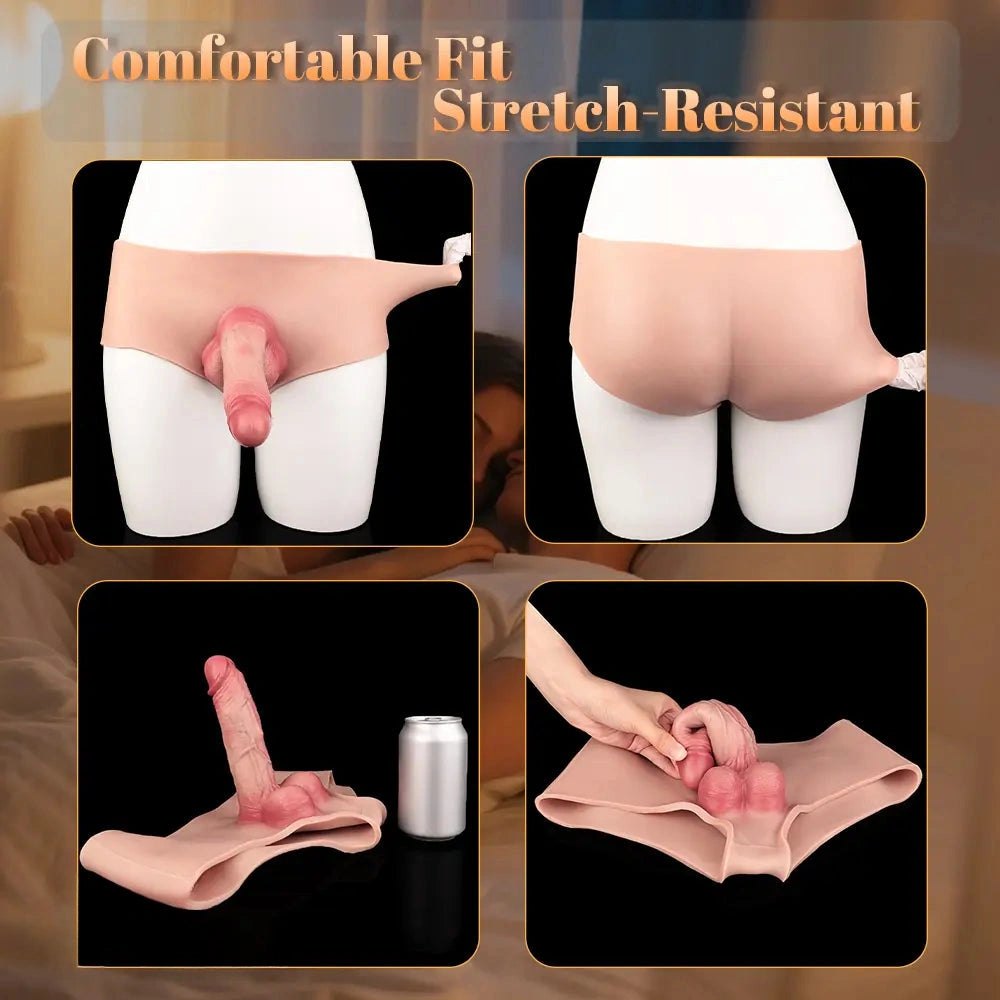Hollow Strap Dildo Sleeve 6.77 in - Realistic Wearable Dildo