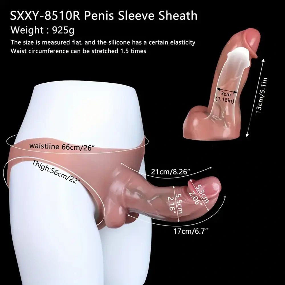 Hollow Wearable Strap-On Dildo 8 in - Strap On Harness Dildo