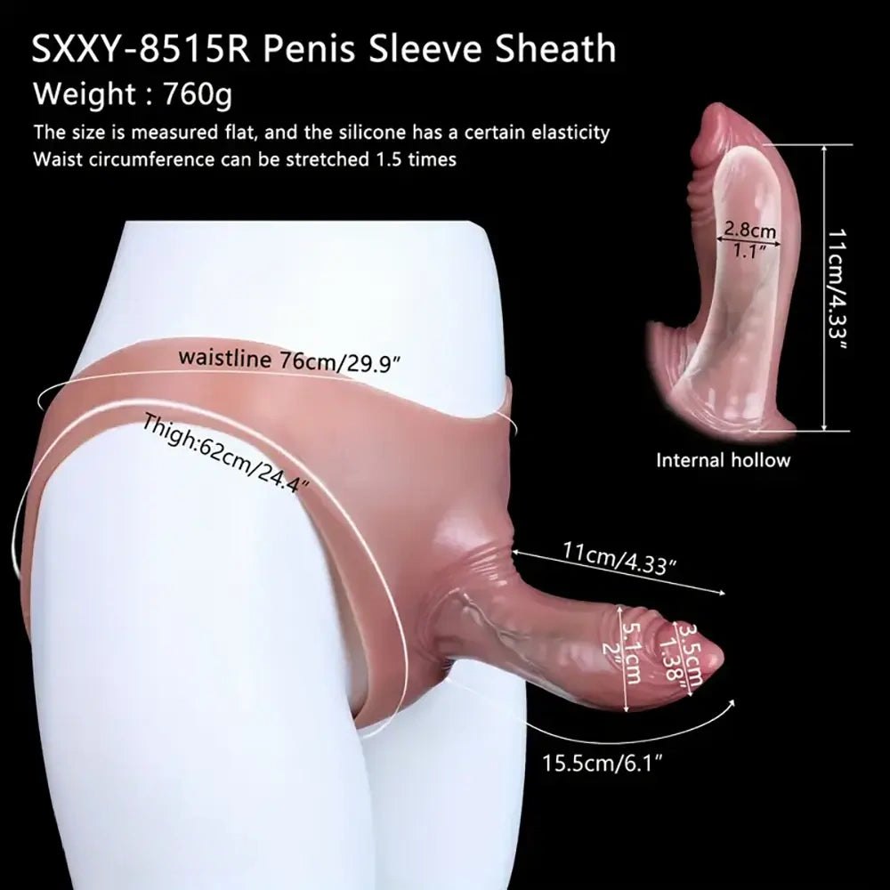 Hollow Wearable Strap-On 6 in - Silicone Panty Harness Dildo