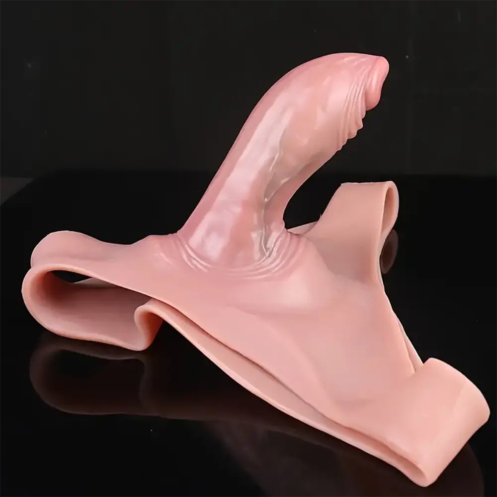 Hollow Wearable Strap-On 6 in - Silicone Panty Harness Dildo