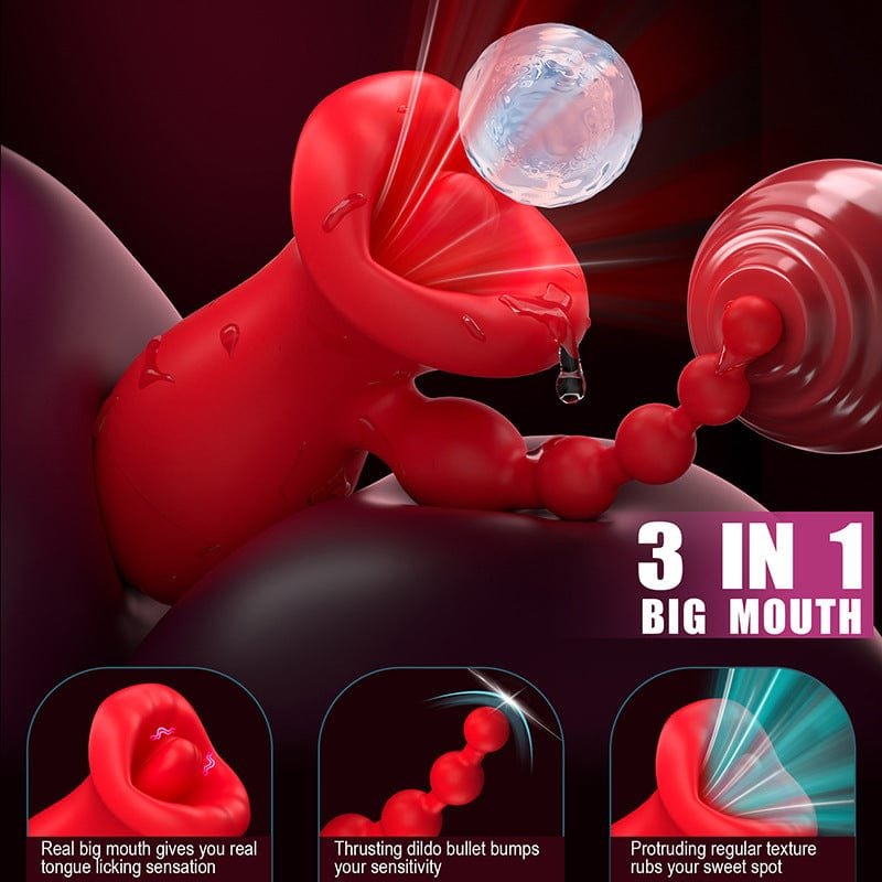 Honey Kiss Suction Anal Bead Vibrator - Clit Suction Vibrator