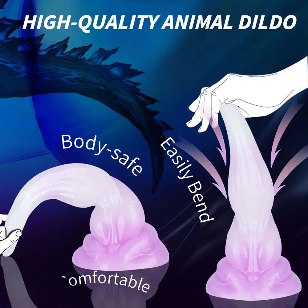 Horn Tentacle Suction Dildo - Fantasy Dragon Dildo