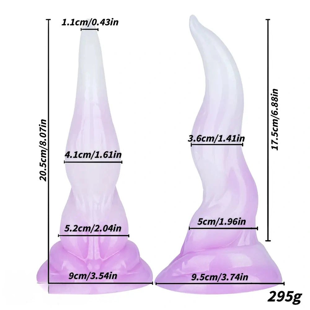 Horn Tentacle Suction Dildo - Fantasy Dragon Dildo