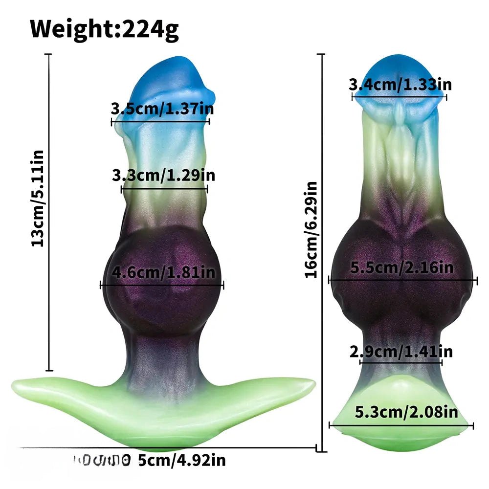 Horse Knot Animal Dildo 6.29 in - Silicone Knot Animal Dildo