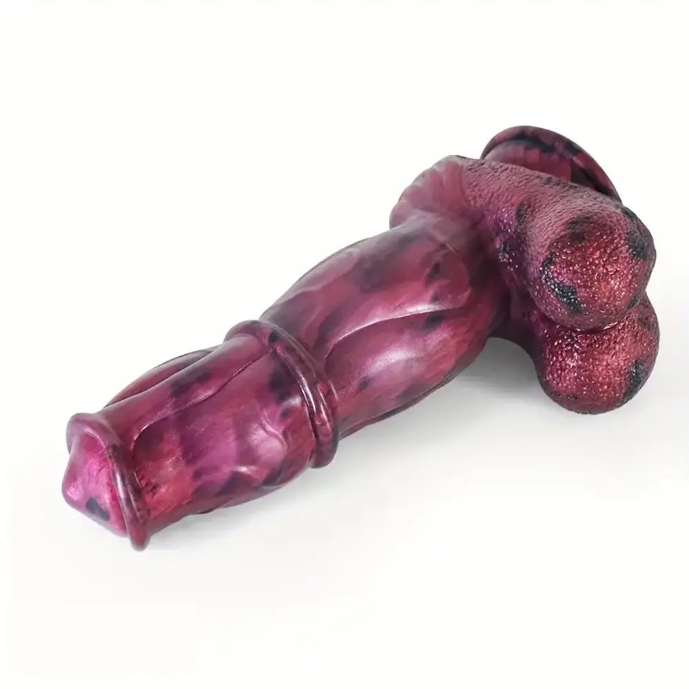 Horse Dildo 8.3 in - Knotted Animal Silicone Dildo