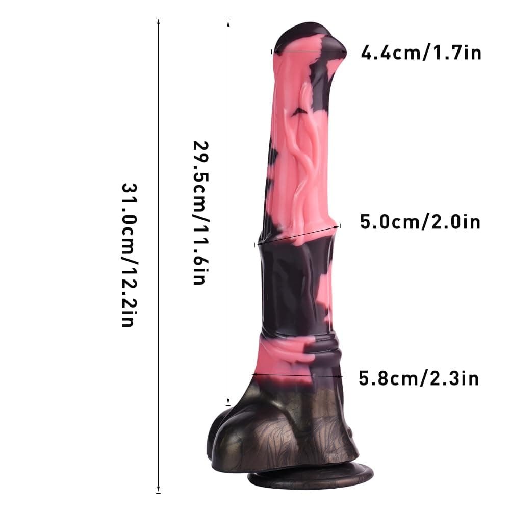 Horse-Leg Suction Cup Dildo - Animal-Style Silicone Dildo