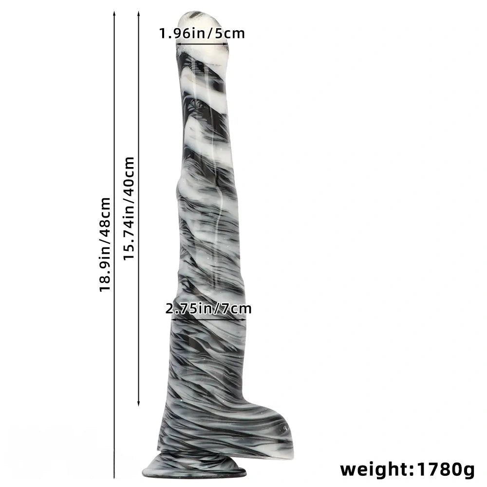Horse Penis Dildo 18.9in - Knotted Horse Dildo