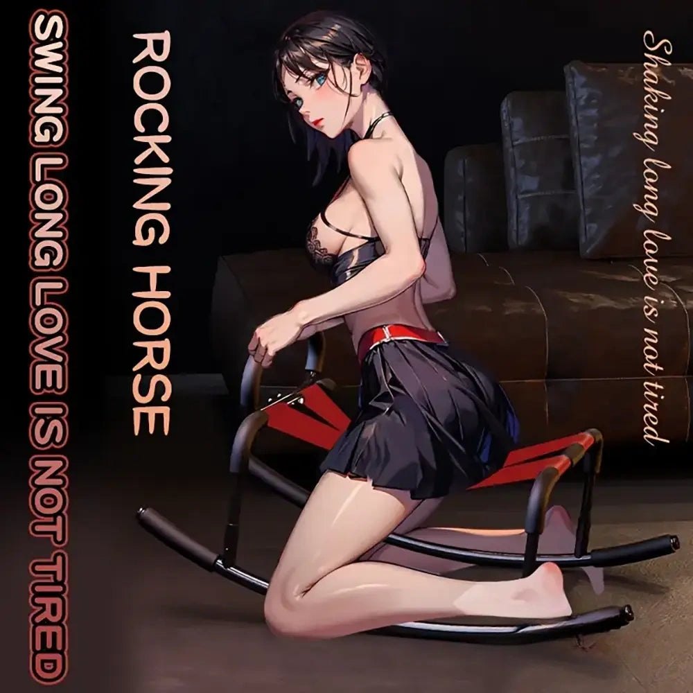 Horse Rocking Chair with Handrails - Metal Sex Furniture