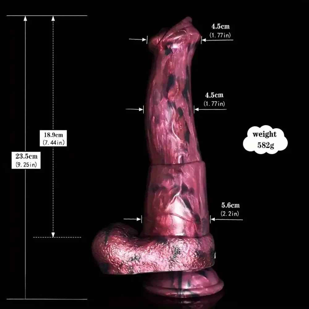 Horse Style Anal Dildo 9.25 in - Large Animal Dildo