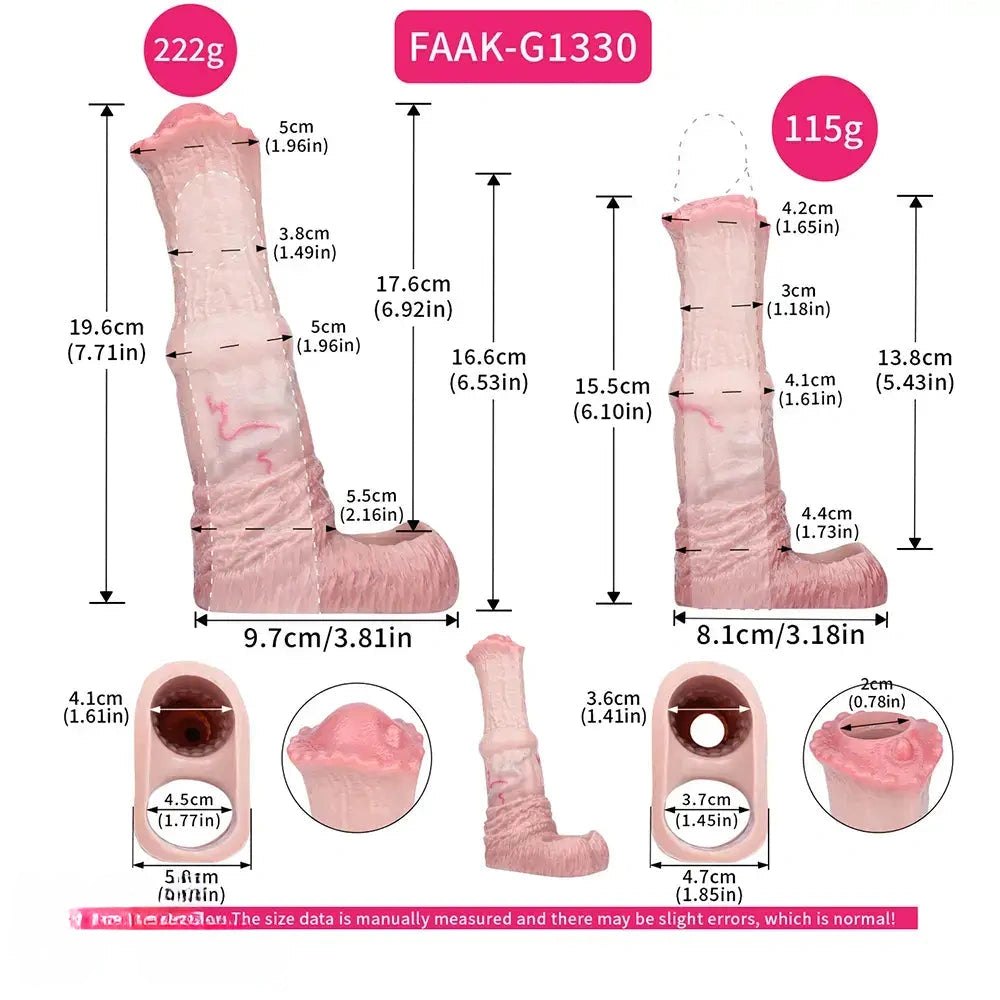 Horse Style Silicone Sleeve - Realistic Horse Dildo Sleeve