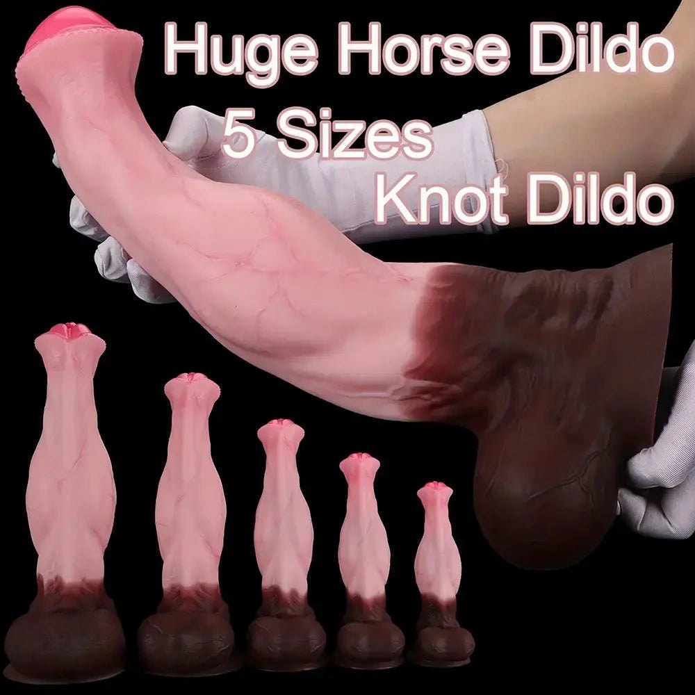 Huge Horse Knot Dildo - Knotted Horse Animal Dildo