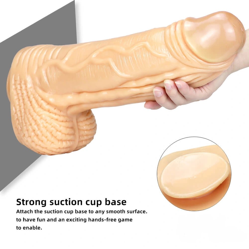 Huge Realistic PVC Dildo 15 in - Lifelike Realistic Dildo