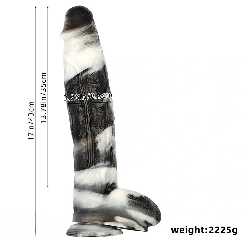 Huge Suction Cup Dildo 17in - Lifelike Realistic Dildo