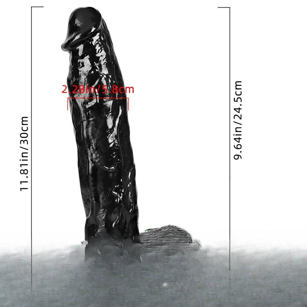 Huge Thick Black Realistic Dildo - Big Thick PVC Dildo