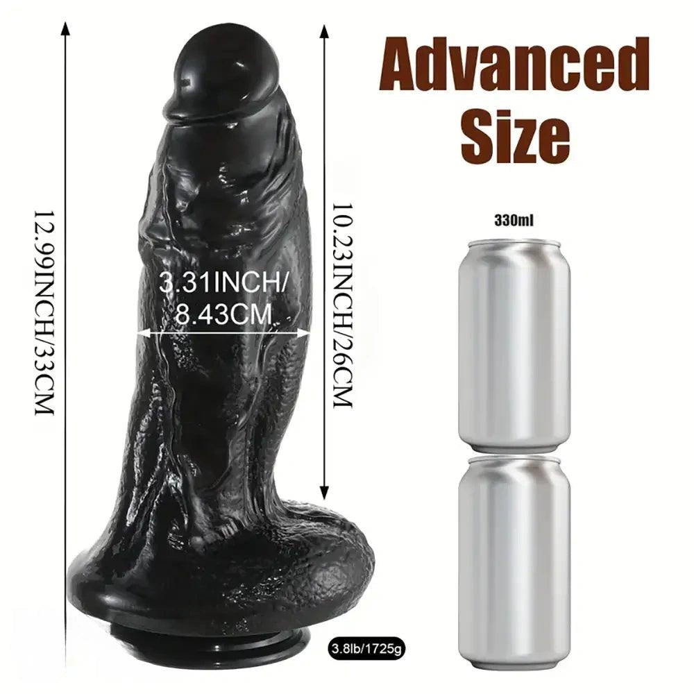 Huge Veined Suction Cup Dildo - Big Realistic 12.99in Dildo