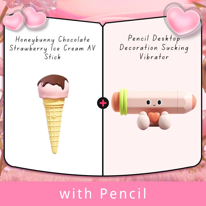 Ice Cream Dual-Ended Wand Vibrator - Silicone Wand Massager