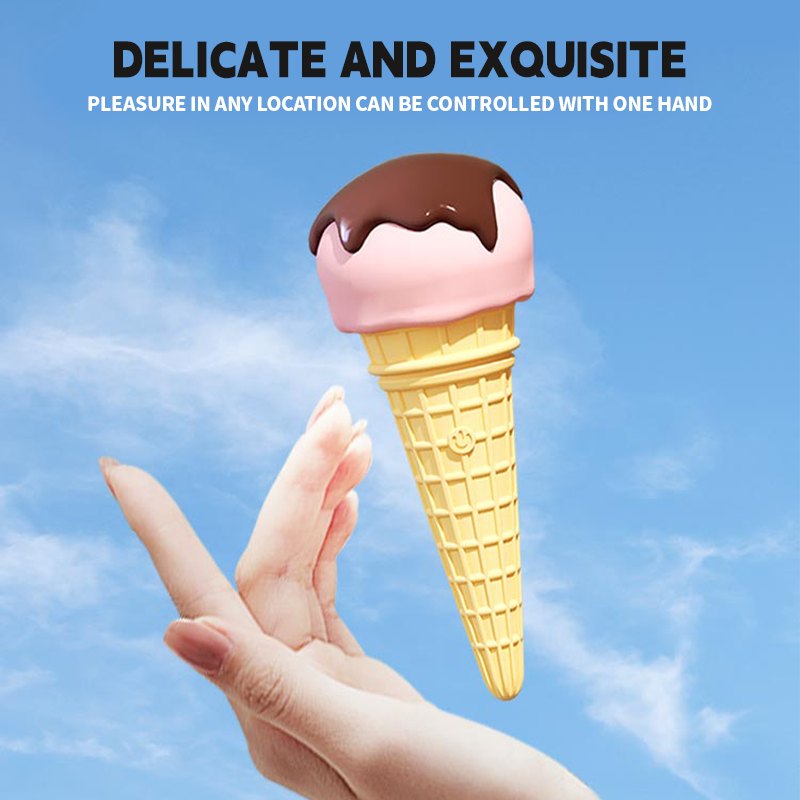 Ice Cream Dual-Ended Wand Vibrator - Silicone Wand Massager