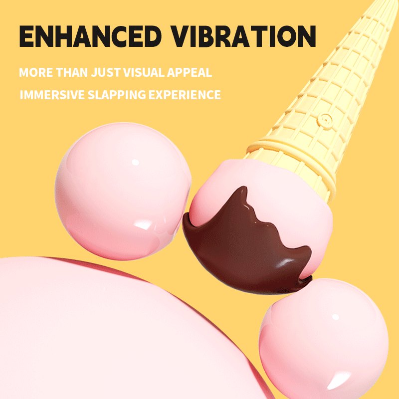 Ice Cream Dual-Ended Wand Vibrator - Silicone Wand Massager