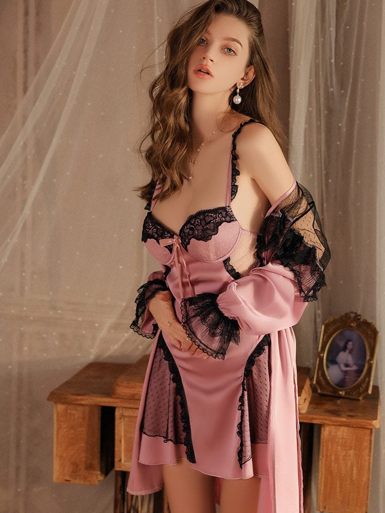Ice Silk Summer Nightgown - Sexy Sleepwear for Women