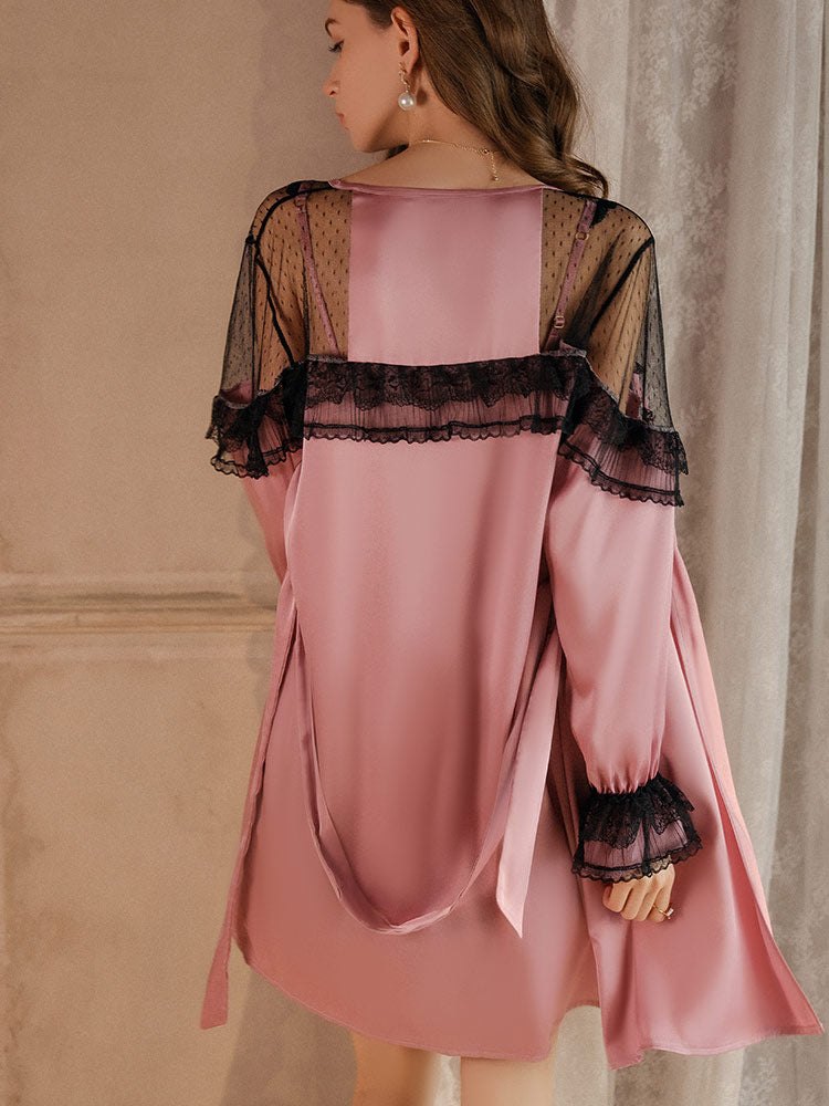 Ice Silk Summer Nightgown - Sexy Sleepwear for Women