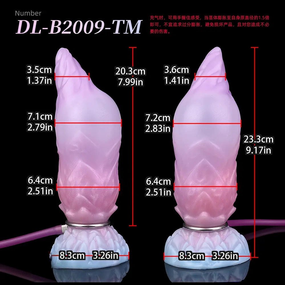 Inflatable Alien Fantasy Dildo 8.14in - Inflatable Fantasy Dildo