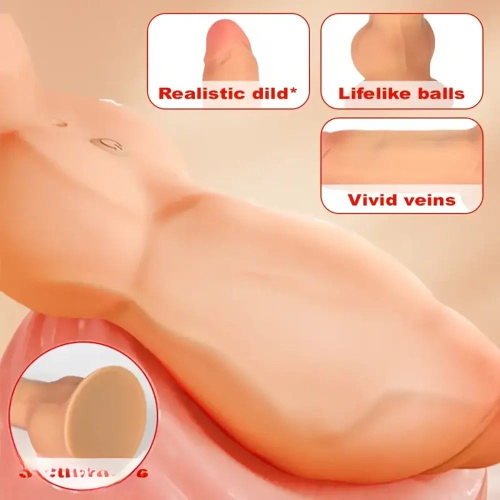 Inflatable Ball Realistic Dildo - Realistic Silicone Dildo