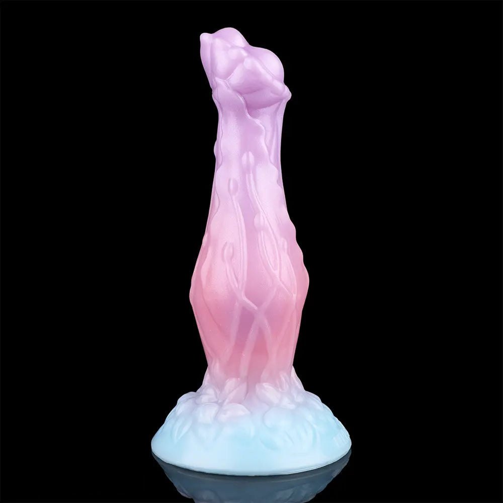 Inflatable Fantasy Dildo 8 in - Ribbed Fantasy Dildo