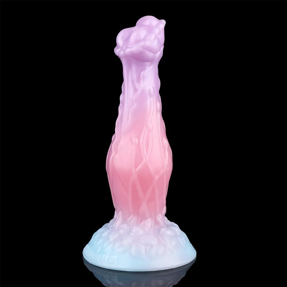 Inflatable Fantasy Dildo 8 in - Ribbed Fantasy Dildo