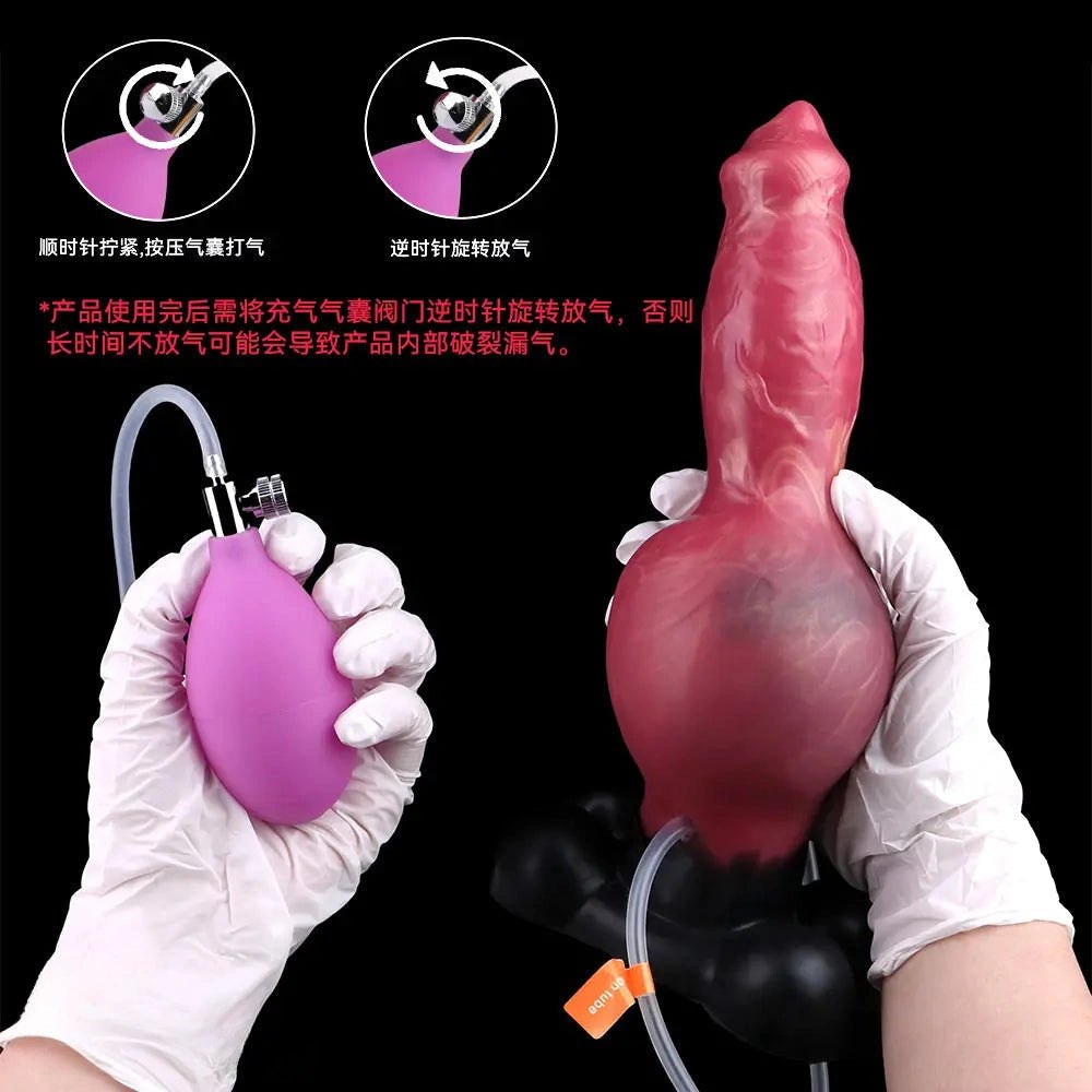 Inflatable Knot Animal Dildo - Silicone Animal Dildo