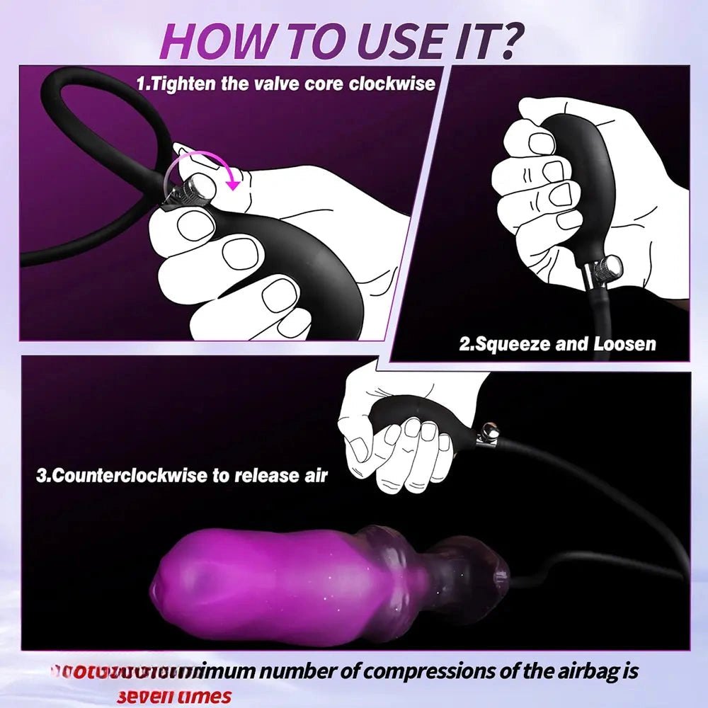 Inflatable Knot Dildo 6.7 in - Knotted Horse Dildo