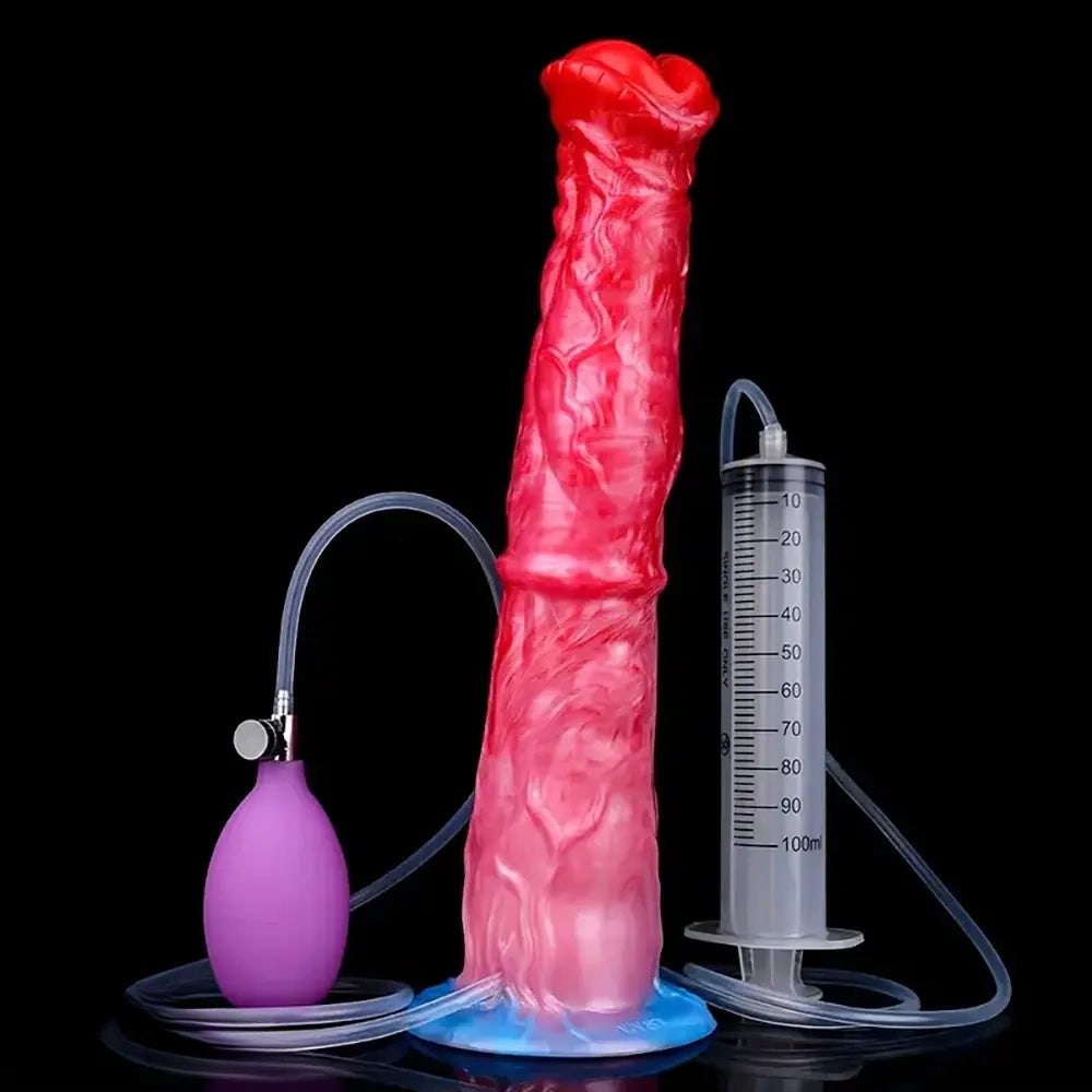 Inflatable Knot Horse Dildo - Silicone Animal Knot Dildo