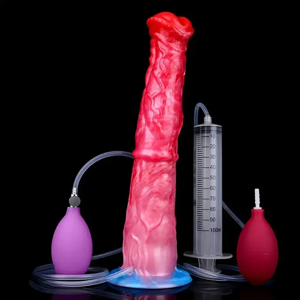 Inflatable Knot Horse Dildo - Silicone Animal Knot Dildo