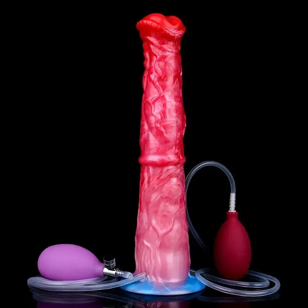 Inflatable Knot Horse Dildo - Silicone Animal Knot Dildo